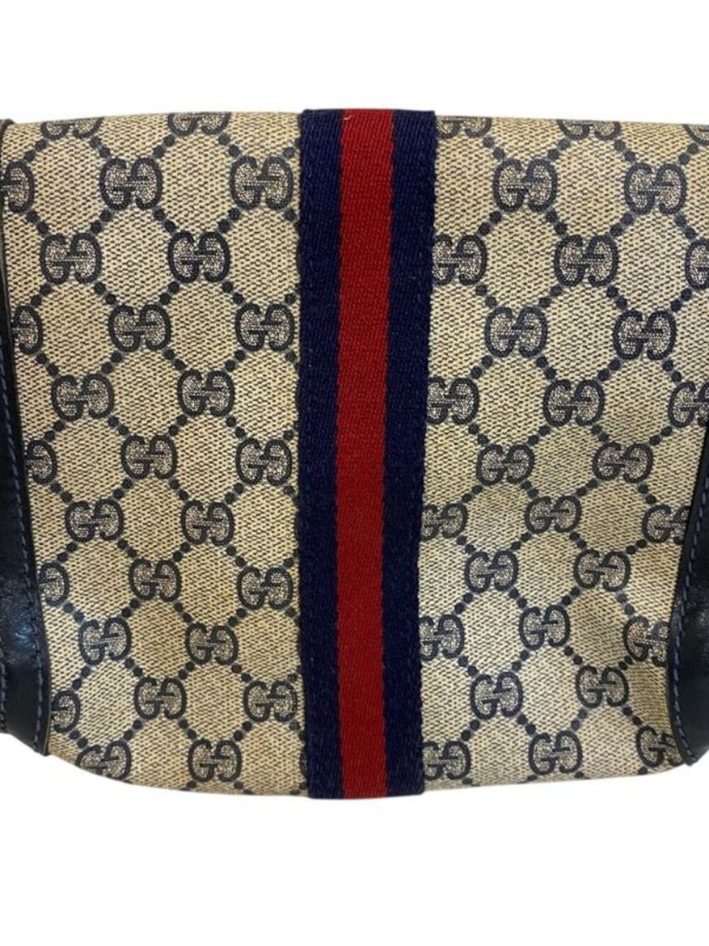 Gucci Vintage Vanity Makeup Pouch Second GG Pattern Sherry - Picture 2 of 8